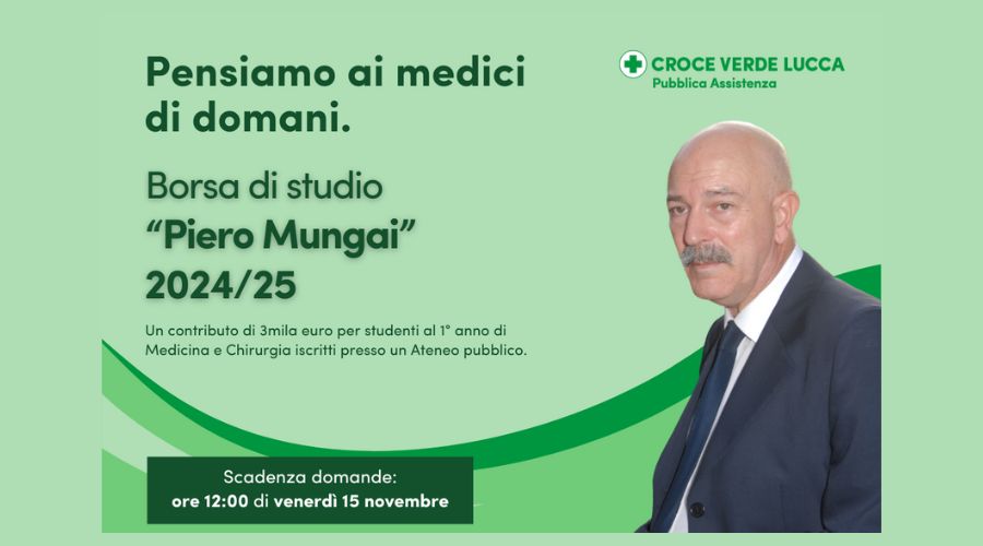 Clicca per accedere all'articolo Una borsa  di studio "Piero Mungai" promossa dalla Croce Verde