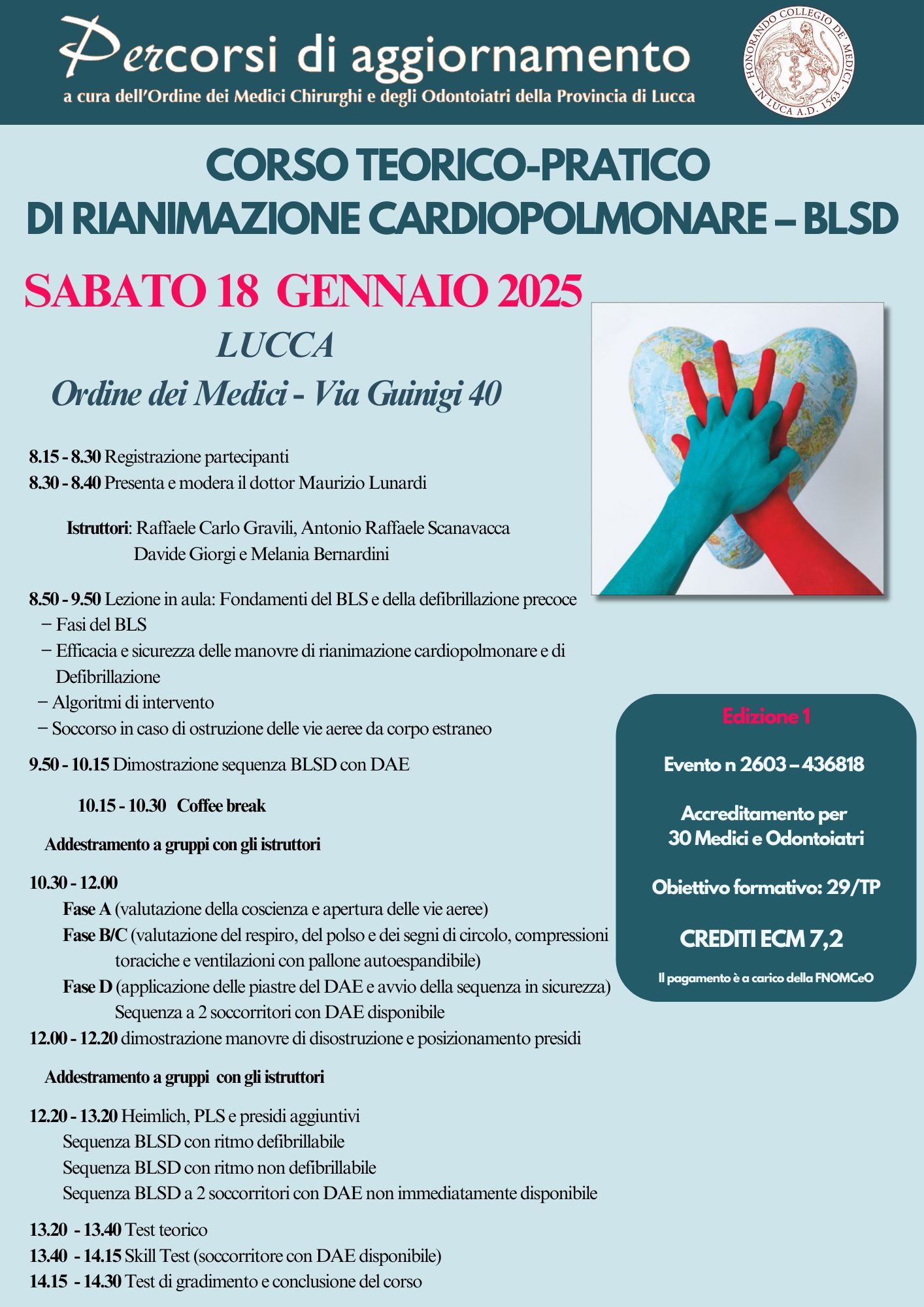 CORSO BLSD Edizione 1 18 GENNAIO 20251