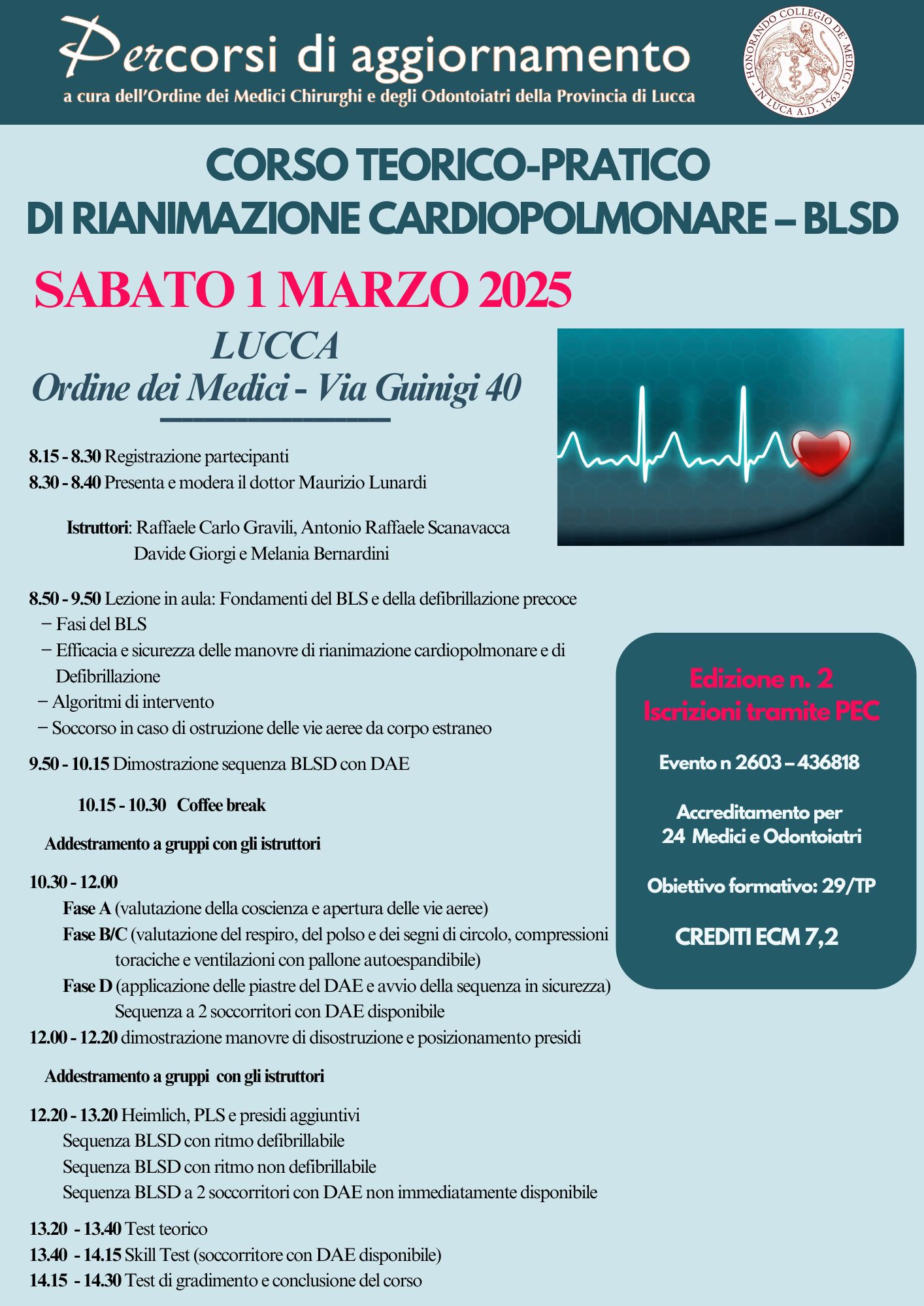 CORSO BLSD Edizione 2 1 MARZO 2025