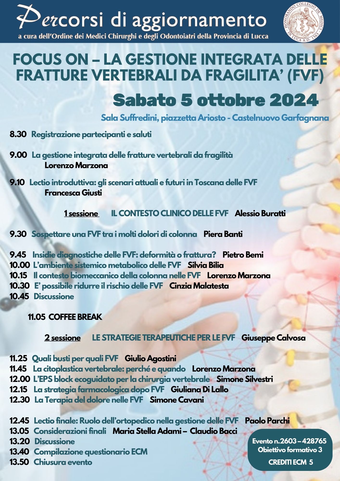 Fratture vertebrali 5 OTTOBRE 2024 ultima buona